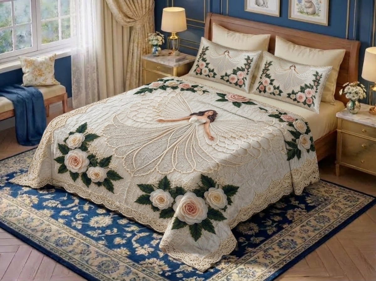 Dreamweave 280-TC Printed 7D Bedsheet Set – (Natural Beige)