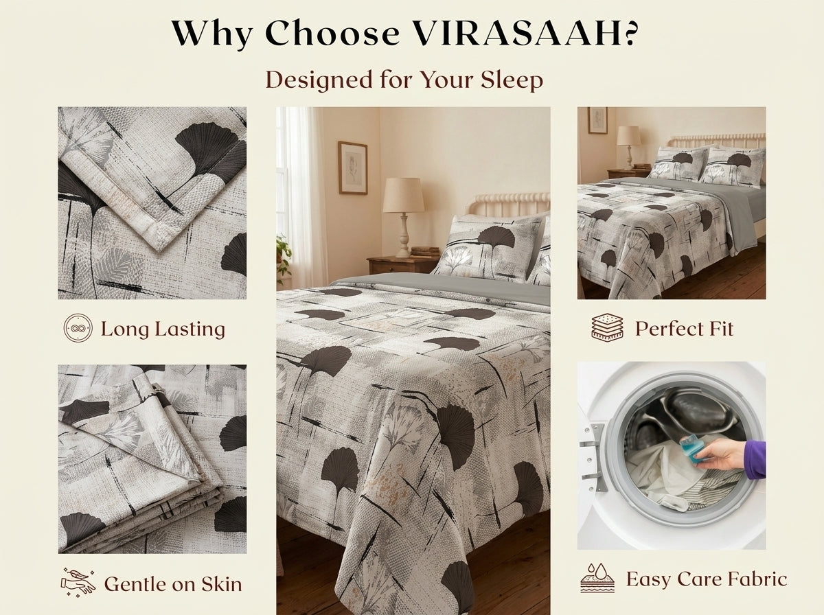 Monsoon – 260-TC Pure Cotton Bedsheet Set