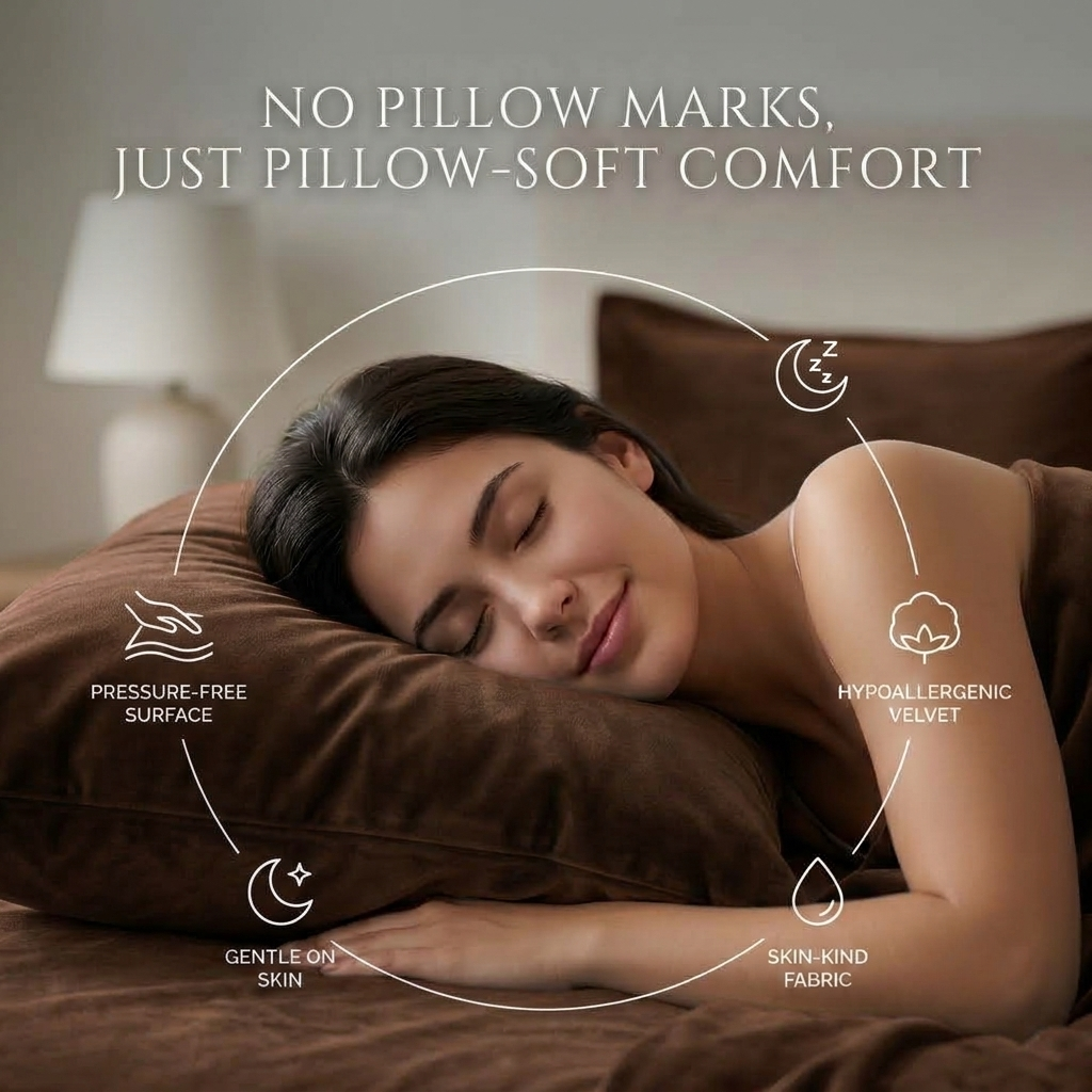 Mocha Luxe Velvet Bedsheet (Brown)
