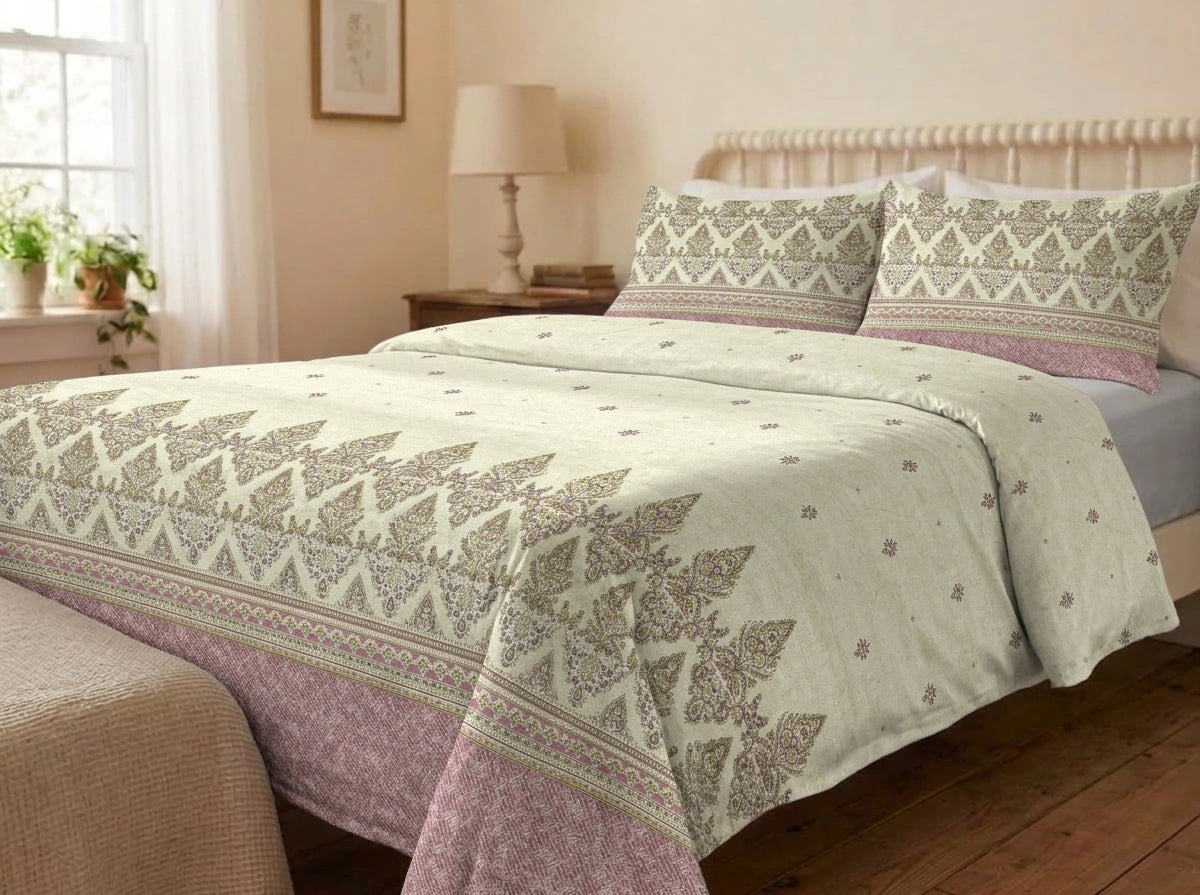 Zariya – 320-TC Pure Cotton Bedsheet Set