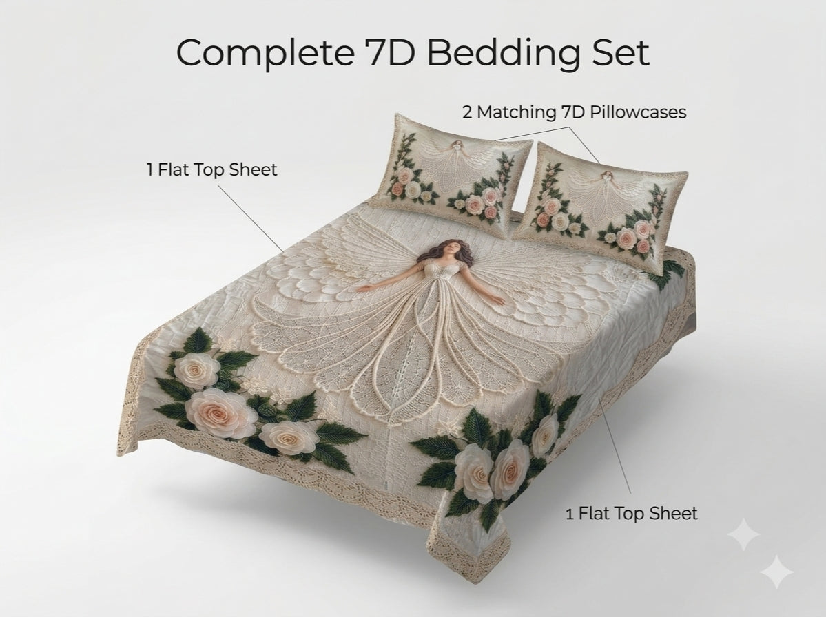 Dreamweave 280-TC Printed 7D Bedsheet Set – (Natural Beige)