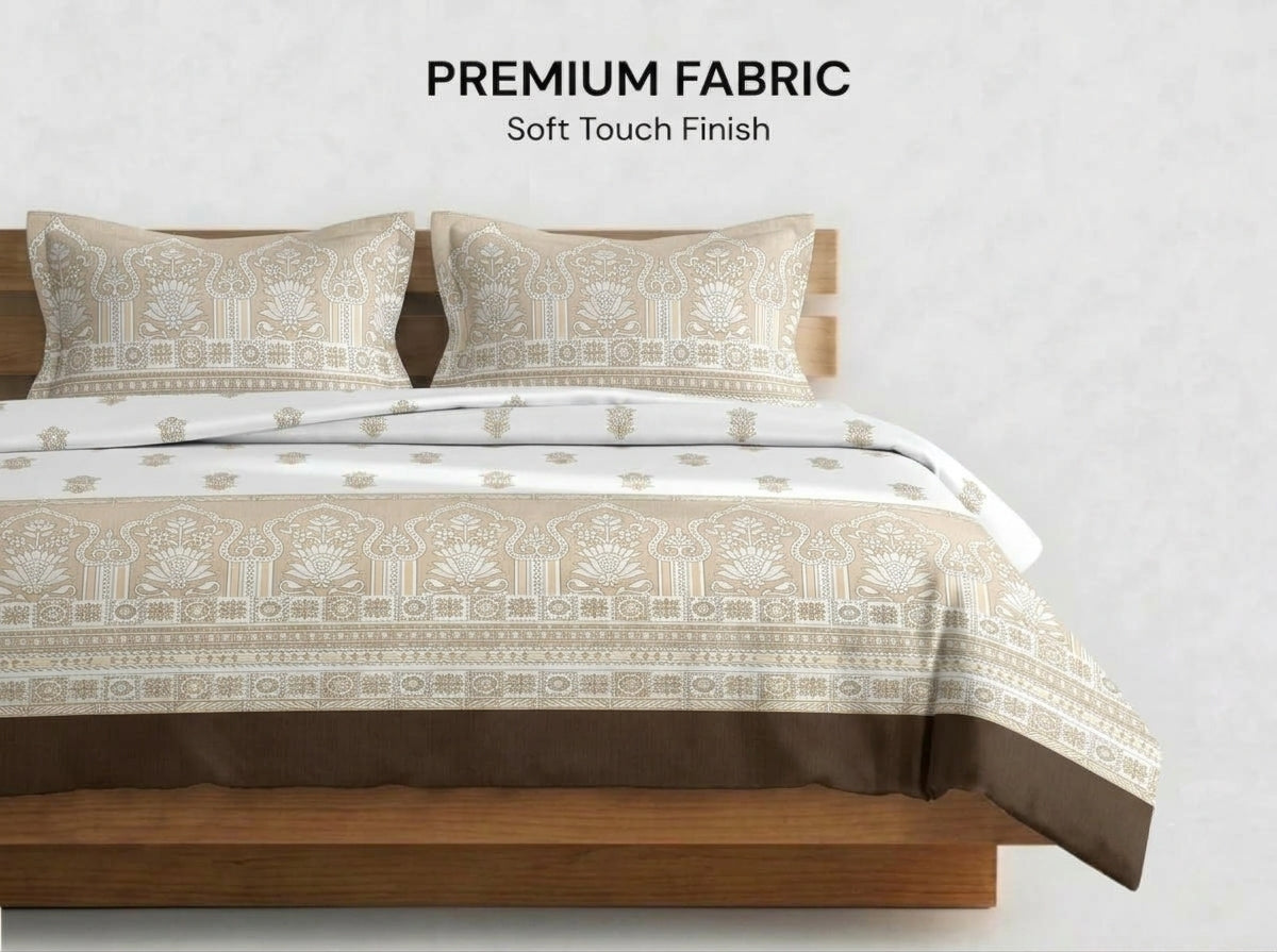 Elvara – 320-TC Pure Cotton Bedsheet Set