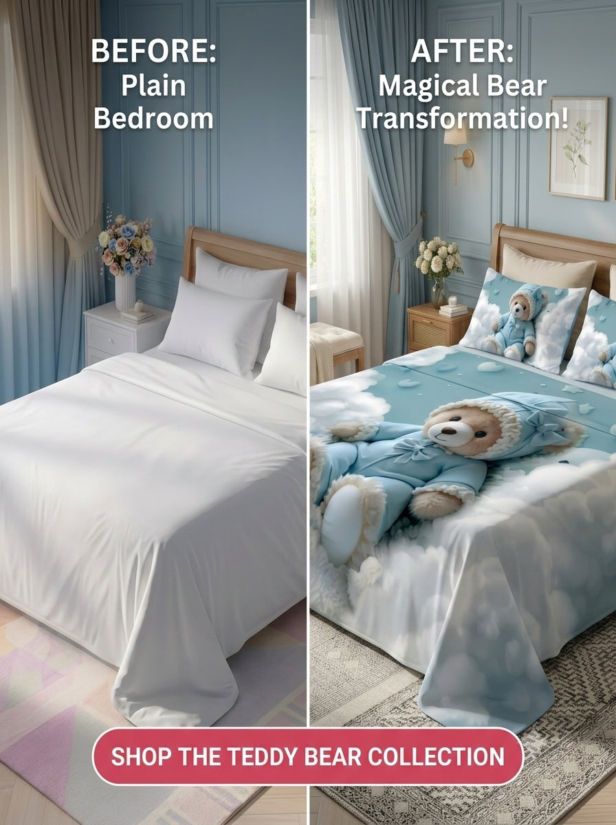 Fairy Tale SkyBuddy 7D Bedsheet Set – Blue