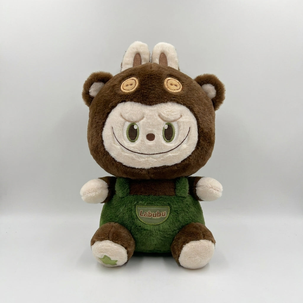 Labubu 3 in 1 Kids Blanket, Pillow & Soft Toy (brown)