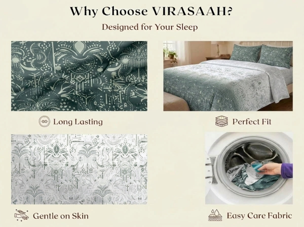 Nayora – 320-TC Pure Cotton Bedsheet Set