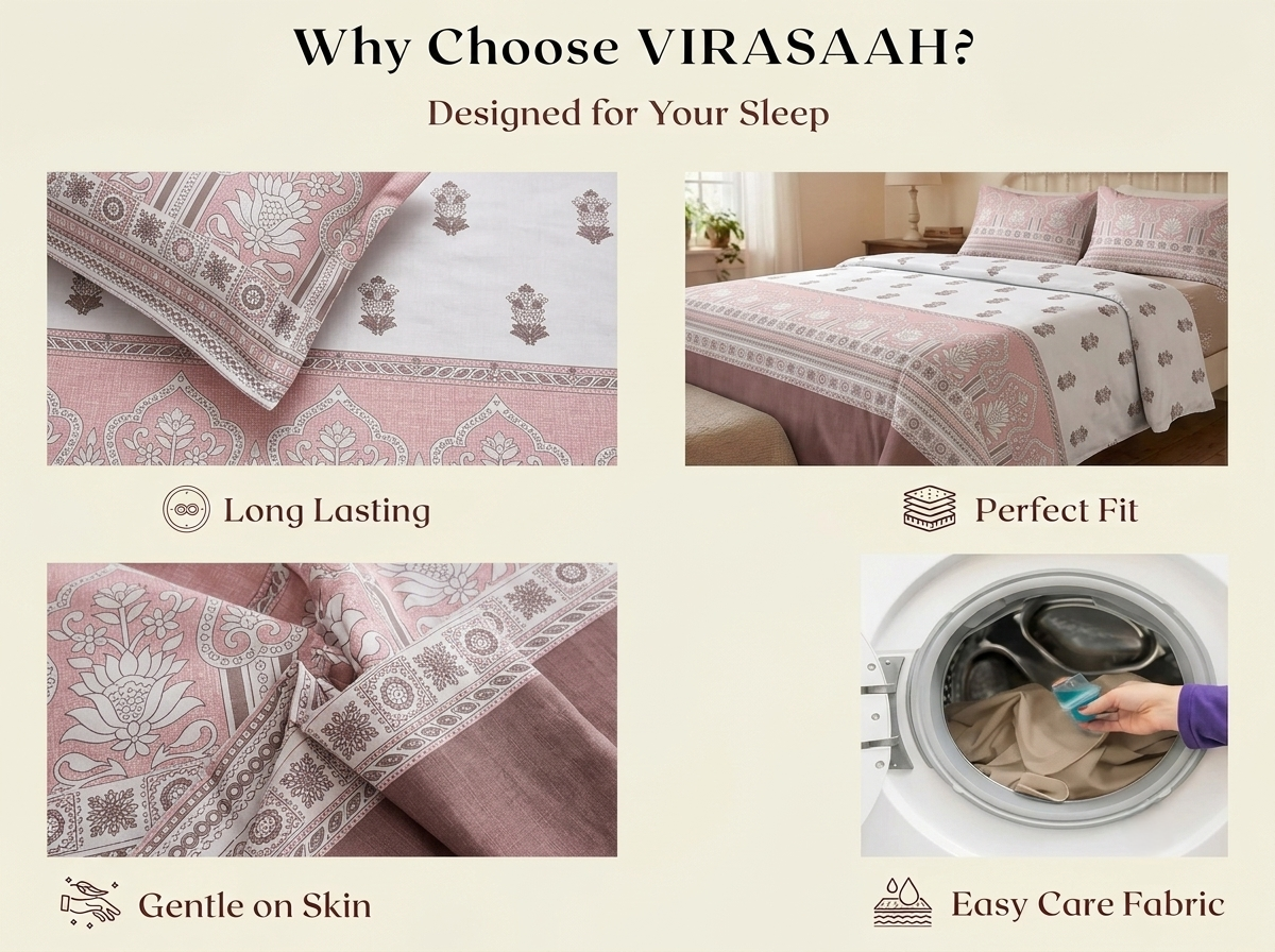 Heritage – 320-TC Pure Cotton Bedsheet Set