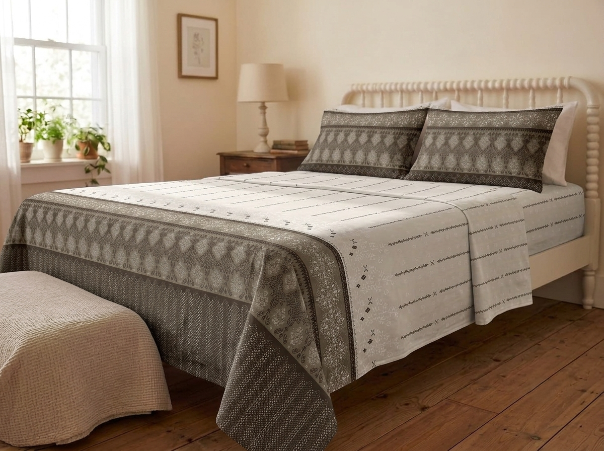 Dastaan – 320-TC Pure Cotton Bedsheet Set