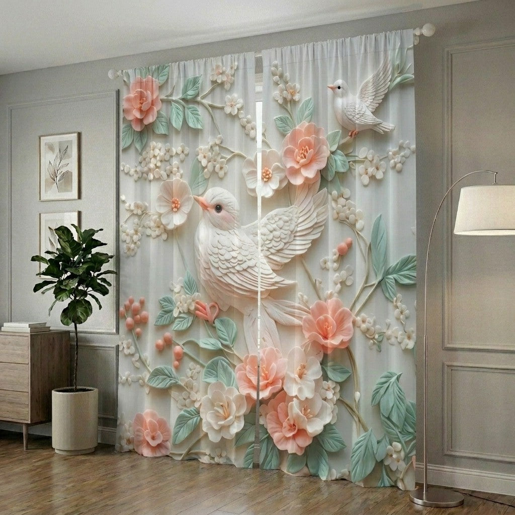 Dreamy Bird Home Curtains – Set of 2