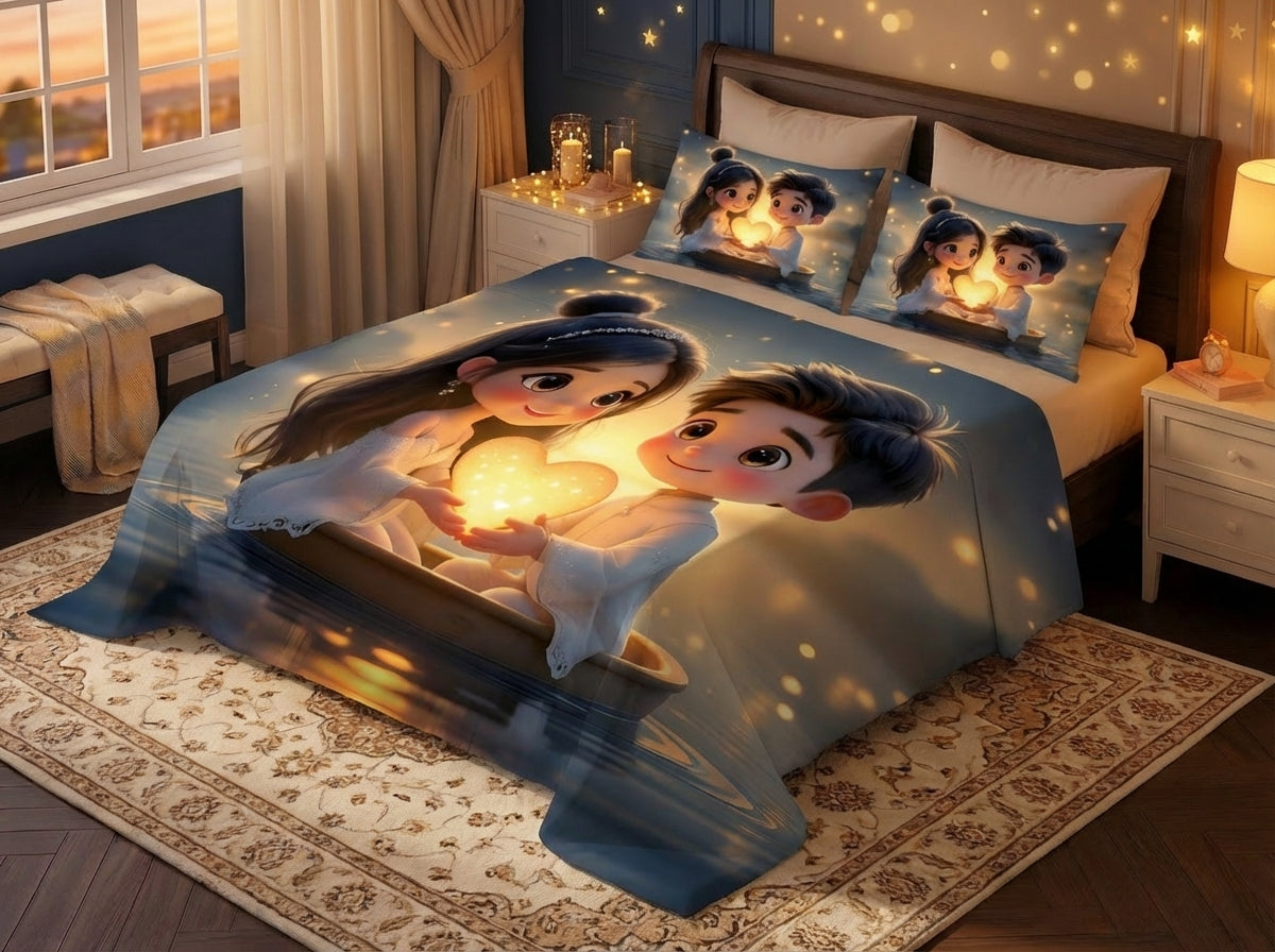 Glow Of Love 280-TC 7d Bedsheet Set (Colourful) - Image 1