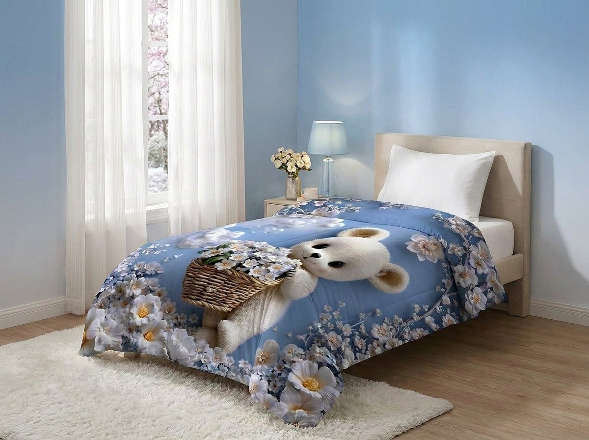 Blossom Bear Dream Comforter By Virasaah