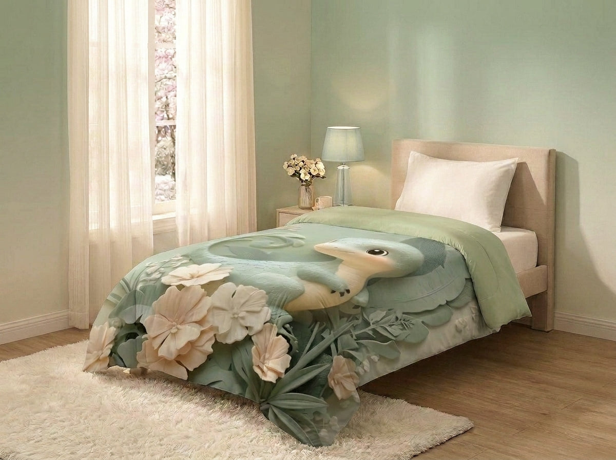 Pastel Dino Dream Comforter By Virasaah