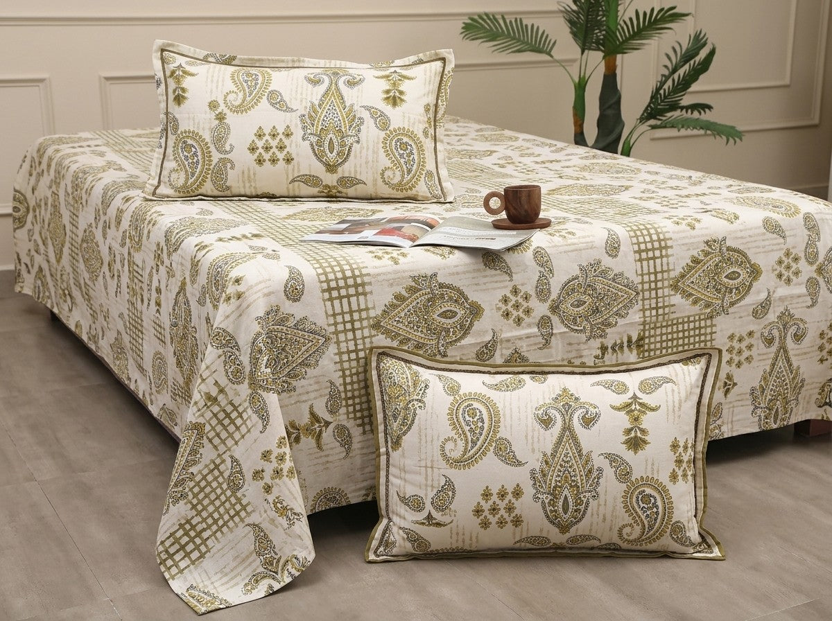 Paisley – 260-TC Pure Cotton Bedsheet Set
