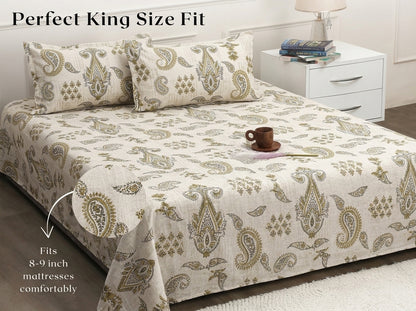 Paisley – 260-TC Pure Cotton Bedsheet Set