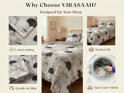 Monsoon – 260-TC Pure Cotton Bedsheet Set