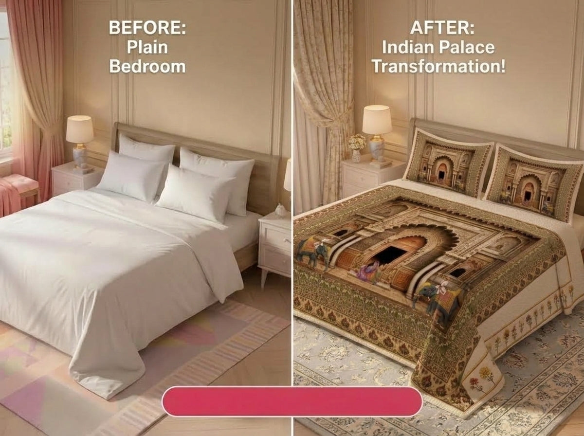 Fairy Tale Ancient History 280-TC 7D Bedsheet Set - (Brown)