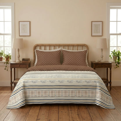 Vintage Loom Cotton Bedsheet & Comforter Set