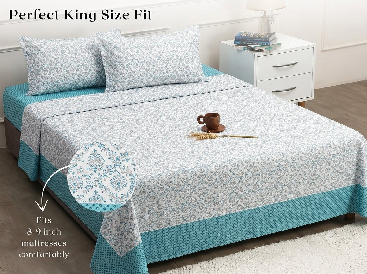 Petal – 260-TC Pure Cotton Bedsheet Set