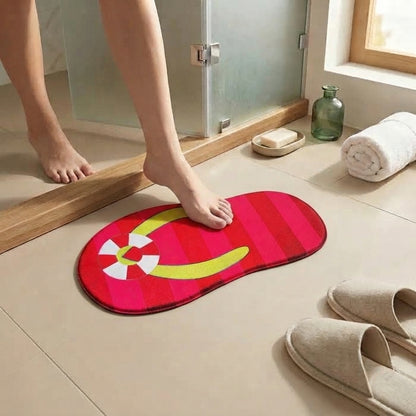 Crimson Curve Designer Floor Mat (Red & Yellow)