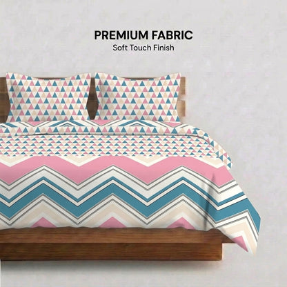 Chevron Muse Cotton Bedsheet & Comforter Set
