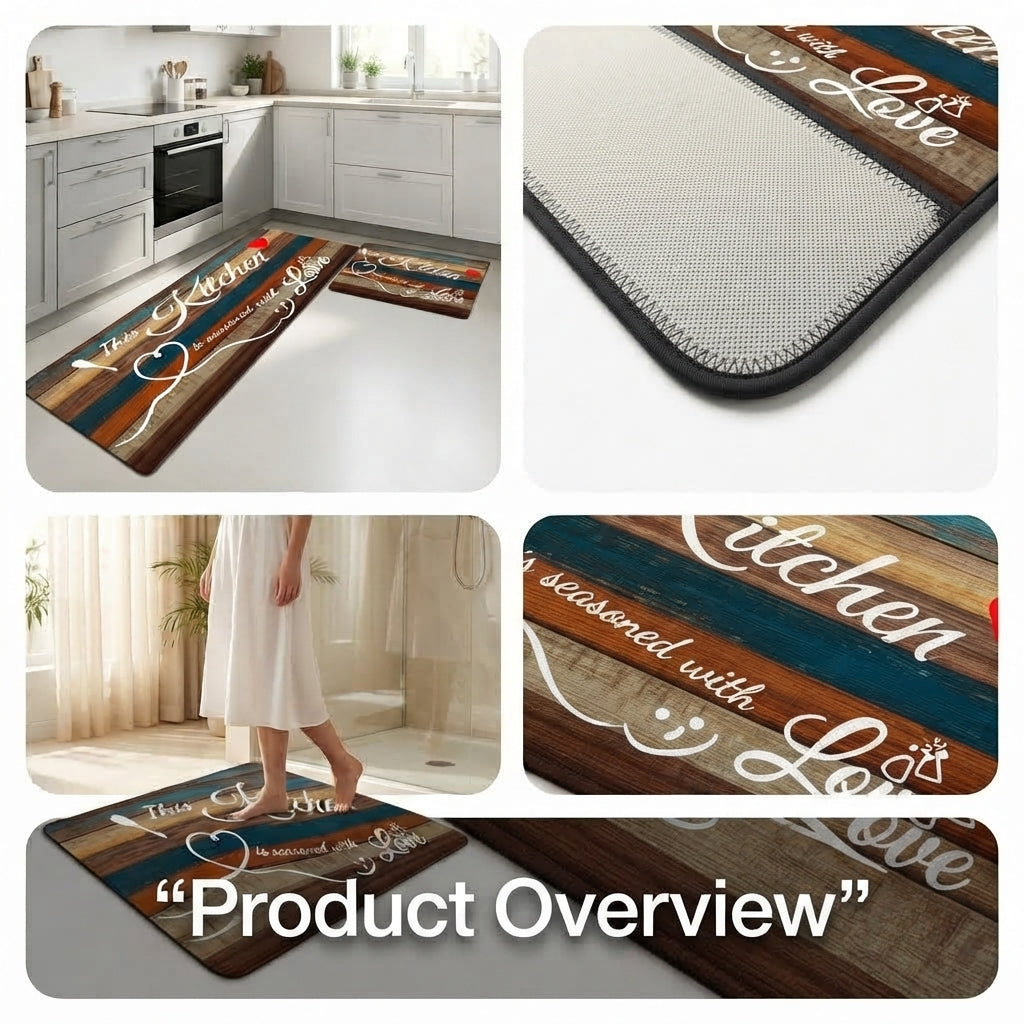 Virasaah Coffee Letter Designer Floor Mat (Brown)