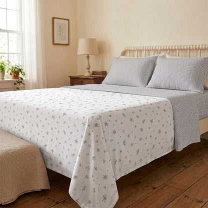 Willow Garden Cotton Bedsheet & Comforter Set
