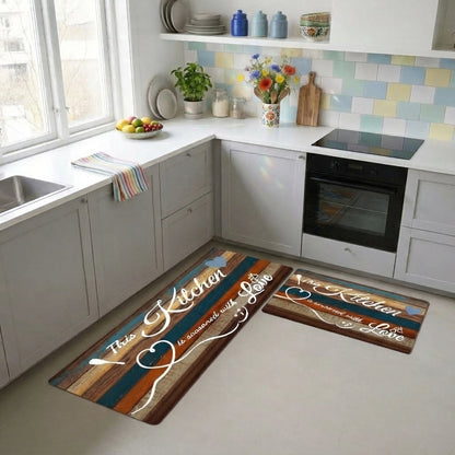 Virasaah Coffee Letter Designer Floor Mat (Brown)