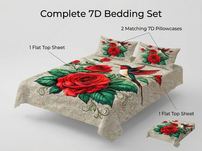 Fairy Tale Rosepecker 280-TC 7D Bedsheet Set – (Cream)