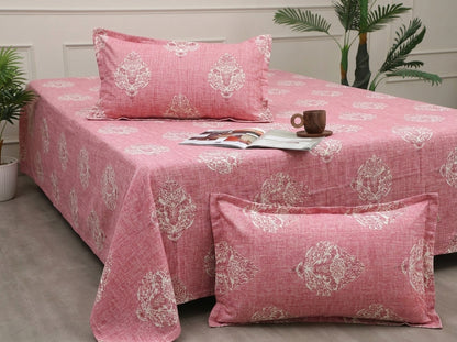 Terracotta – 260-TC Pure Cotton Bedsheet Set