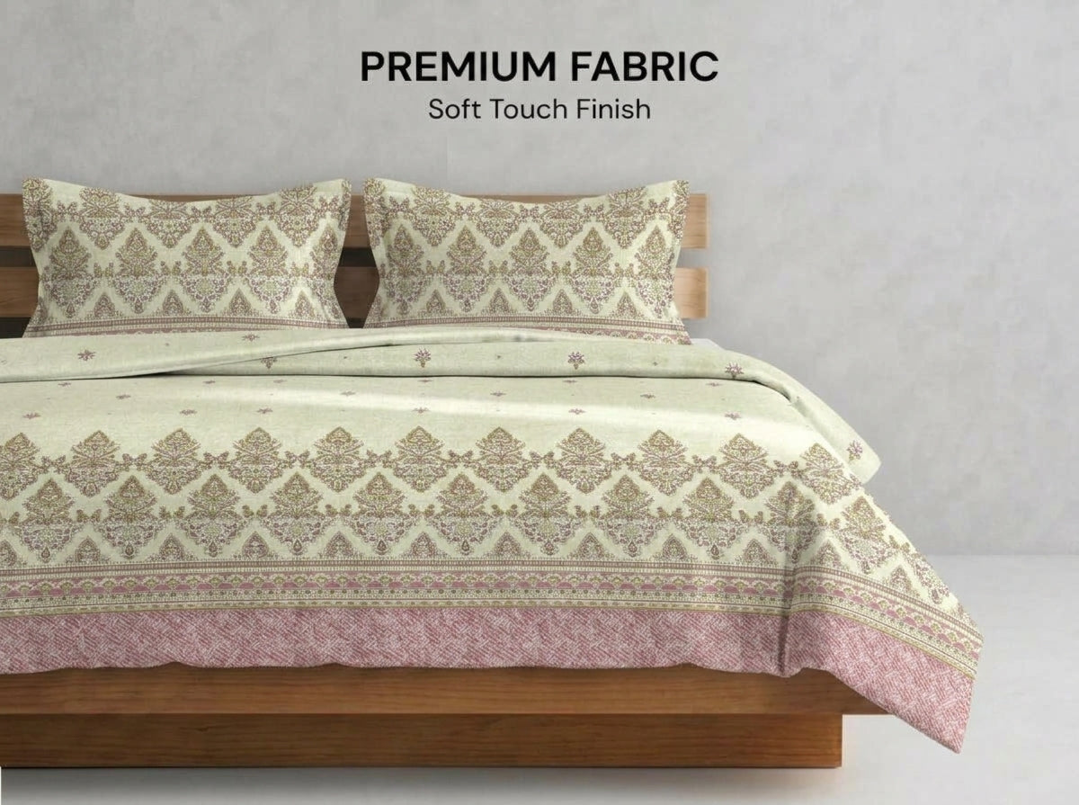 Zariya – 320-TC Pure Cotton Bedsheet Set