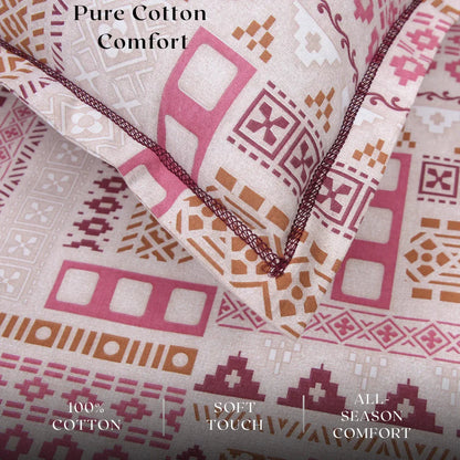 Royale Spread - Mercerized Cotton Bedsheet with two pillowcases | Cream - VIRASAAH