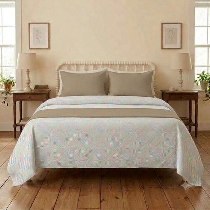 Soft Weave Cotton Bedsheet & Comforter Set