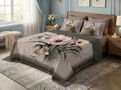 Blossom Serenity 280-TC 7D Bedsheet Set - (Grey)