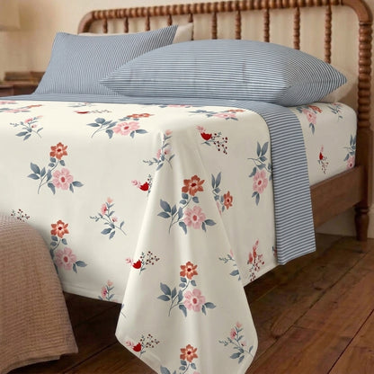 Country Vine Cotton Bedsheet & Comforter Set