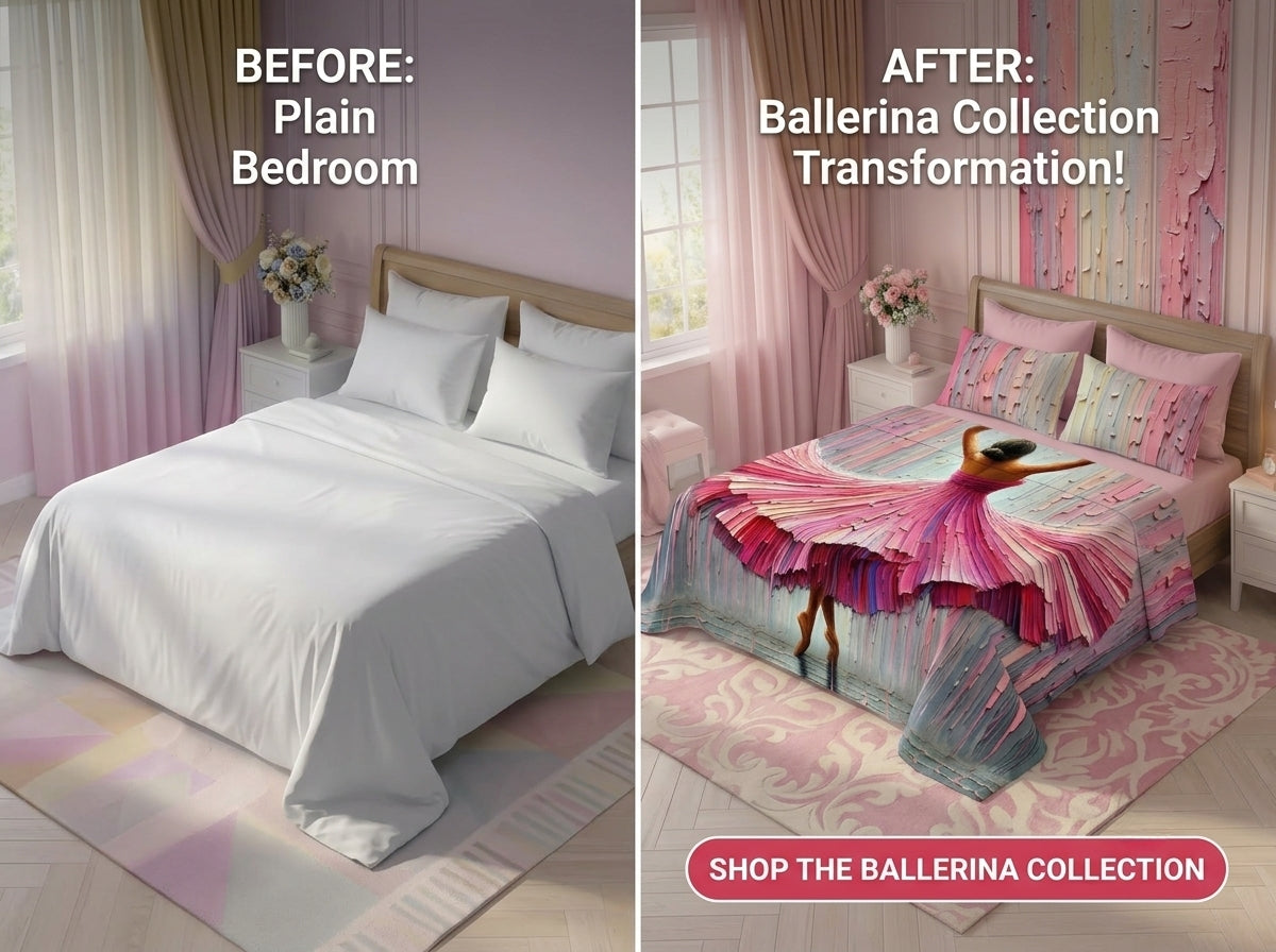 Fairy Tale Dancing Girl 7d Bedsheet Set - Pink
