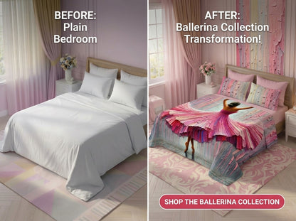 Fairy Tale Dancing Girl 7d Bedsheet Set - Pink