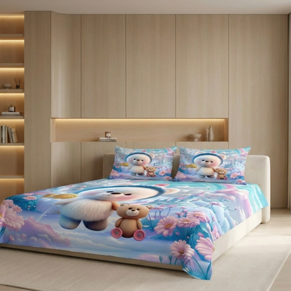 Fairy Tale Magical 7D Bedsheet  Set – Blue