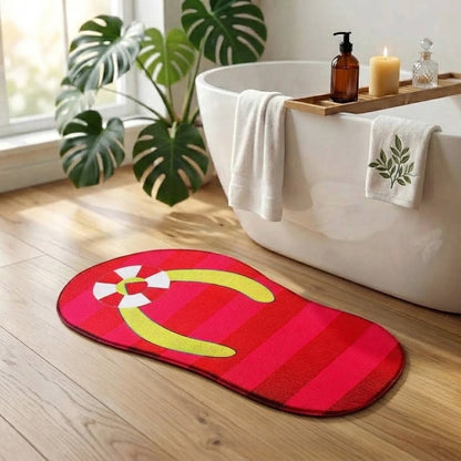 Crimson Curve Designer Floor Mat (Red & Yellow)