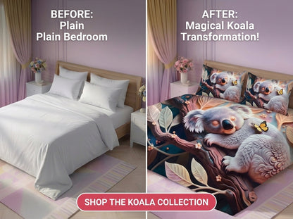 Koala Haven 280-TC 7D Bedsheet Set - (Multicolor)