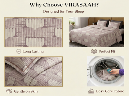 Aarohi – 340-TC Pure Cotton Bedsheet Set