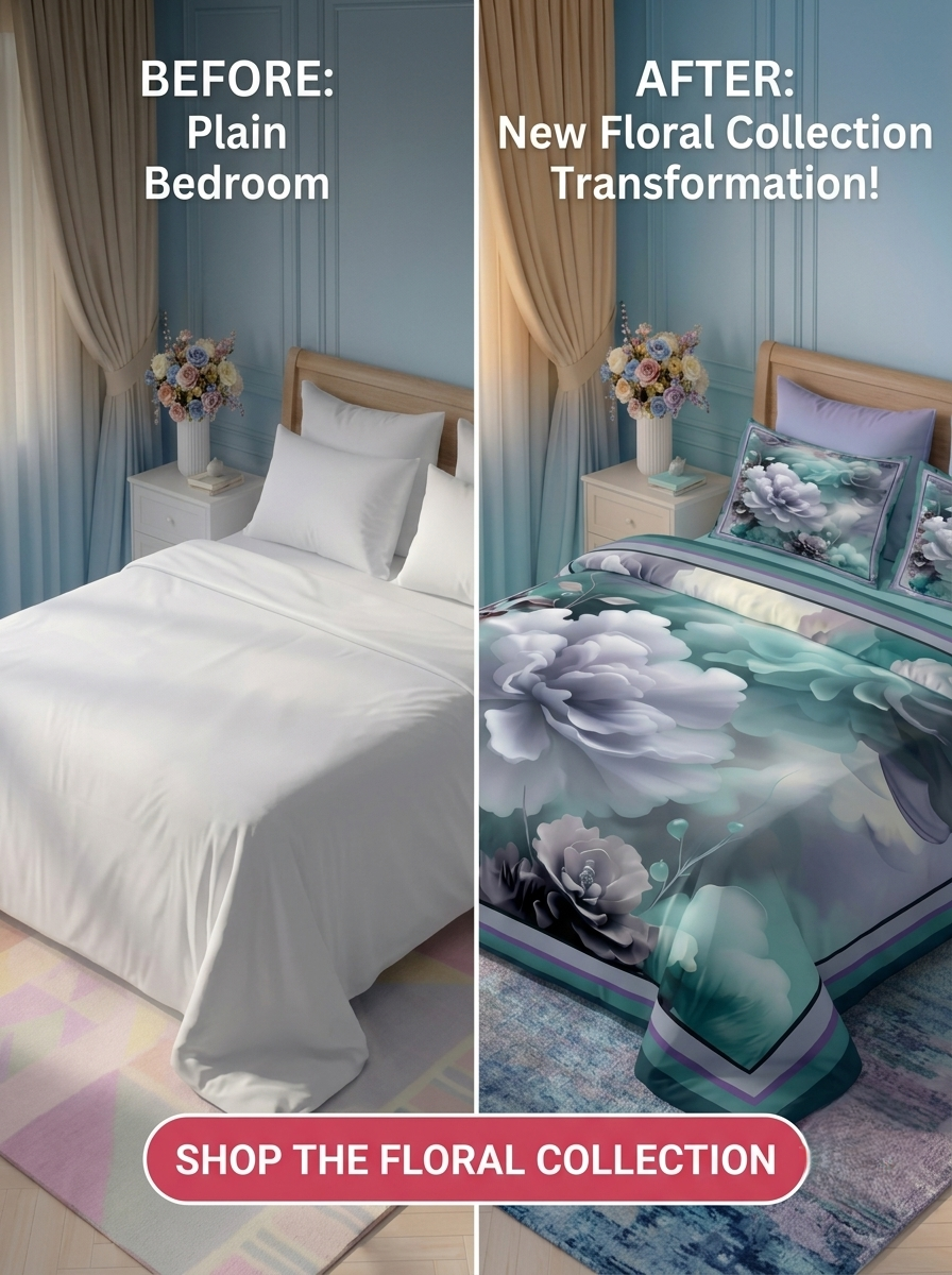 Fairy Tale Mystic Bloom 280-TC 7d Bedsheet Set - Aqua
