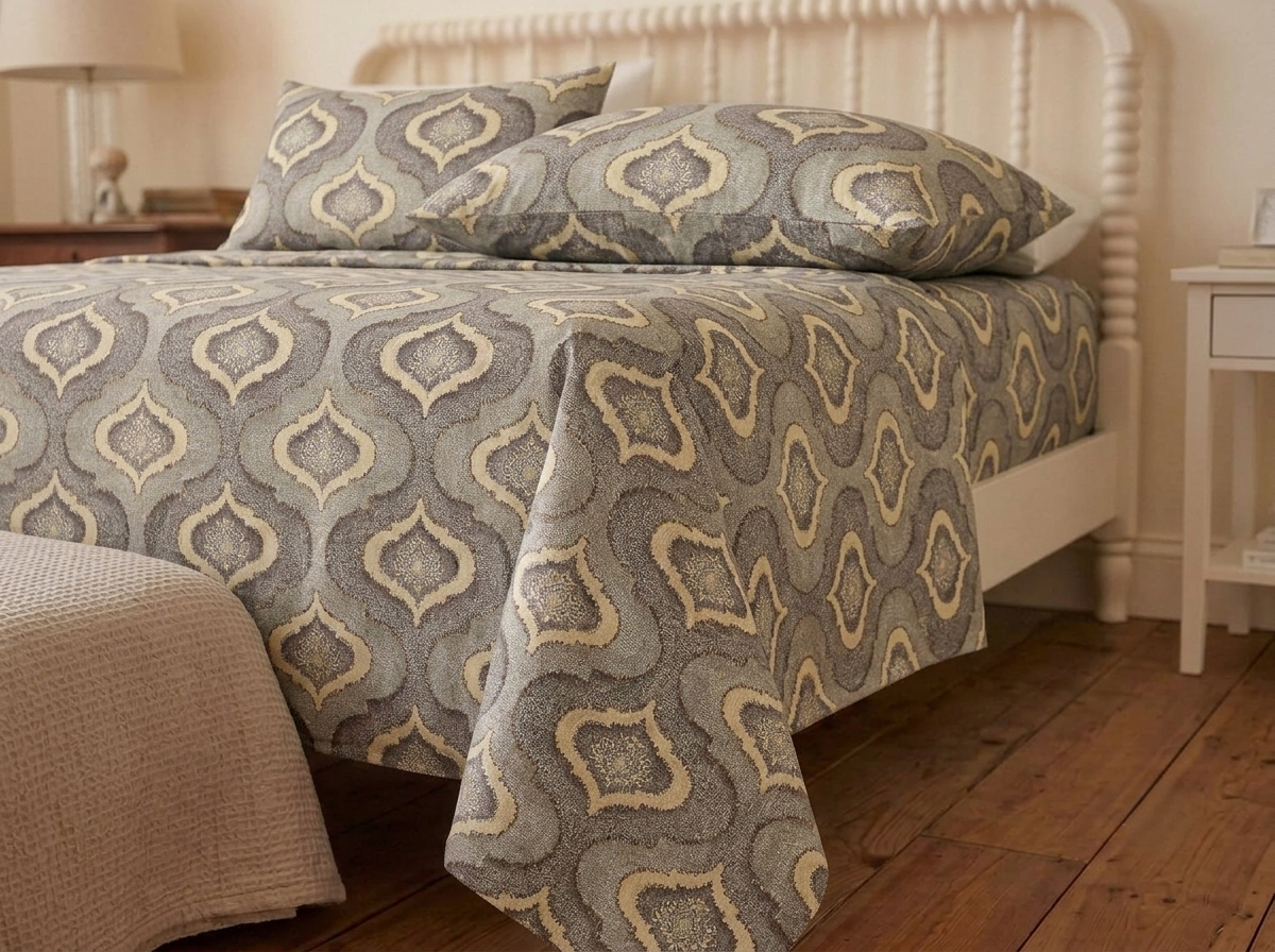 Vasudha – 340-TC Pure Cotton Bedsheet Set