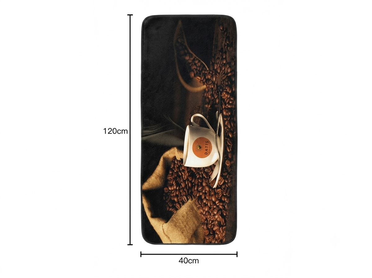 Virasaah Coffee Beans Designer Floor Mat (Brown)
