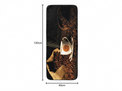 Virasaah Coffee Beans Designer Floor Mat (Brown)