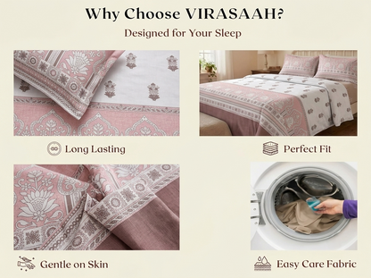 Heritage – 320-TC Pure Cotton Bedsheet Set