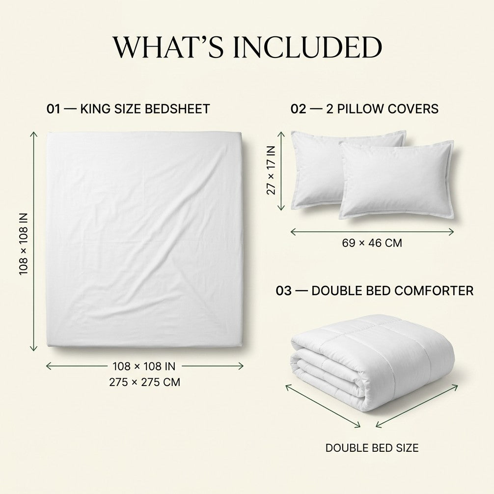 Rosewood Garden Cotton Bedsheet & Comforter Set