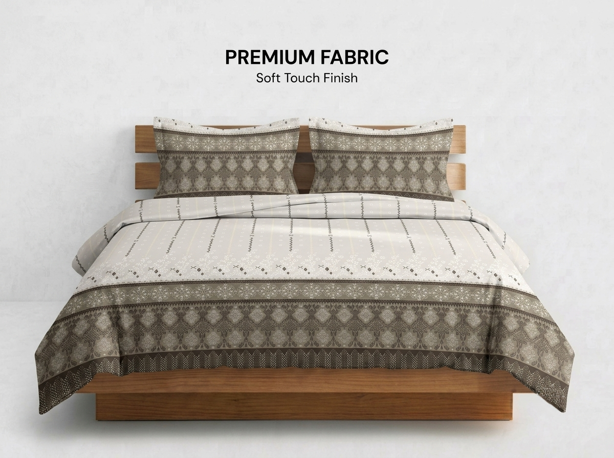 Dastaan – 320-TC Pure Cotton Bedsheet Set