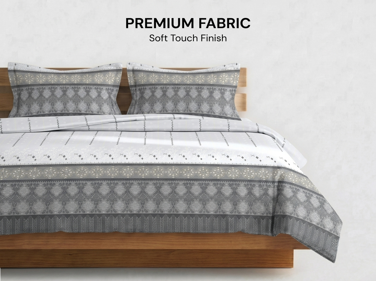 Earthloom – 320-TC Pure Cotton Bedsheet Set