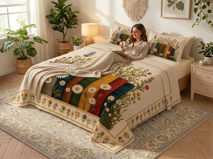 Fairy Tale Wildflower Harmony 280-TC 7D Bedsheet Set - (mix)
