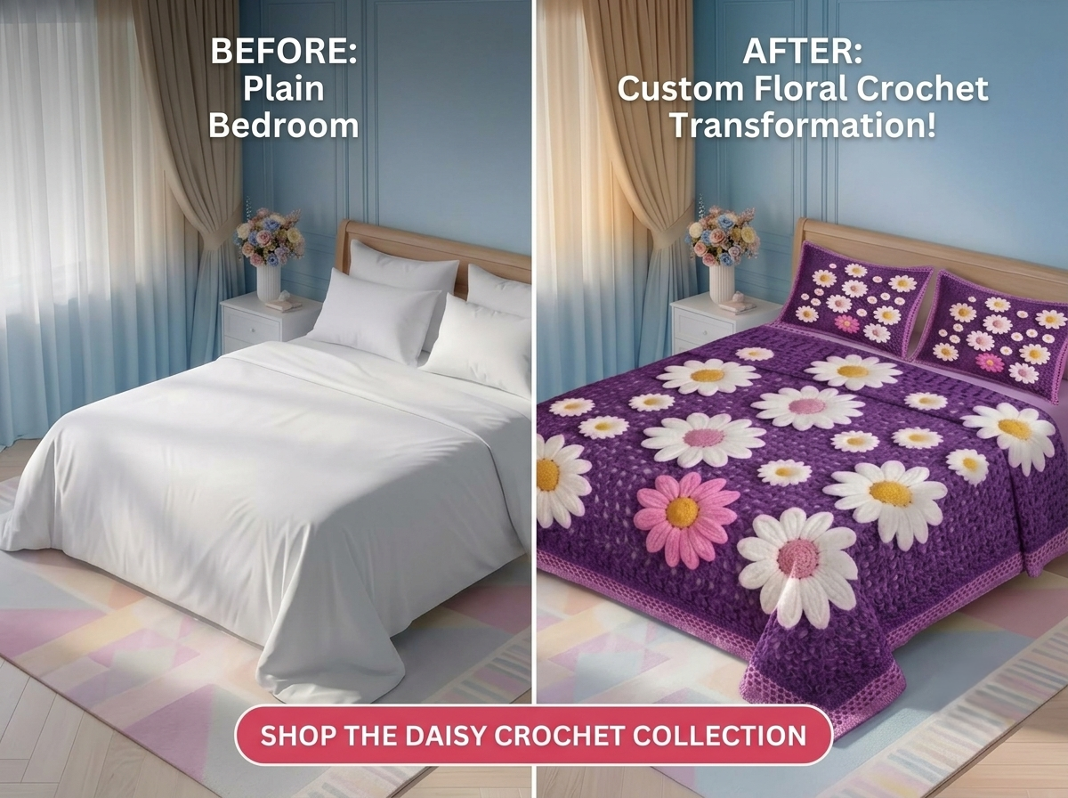 Purple Petal 280-TC Printed Paradise Bedsheet Set - (Violet)