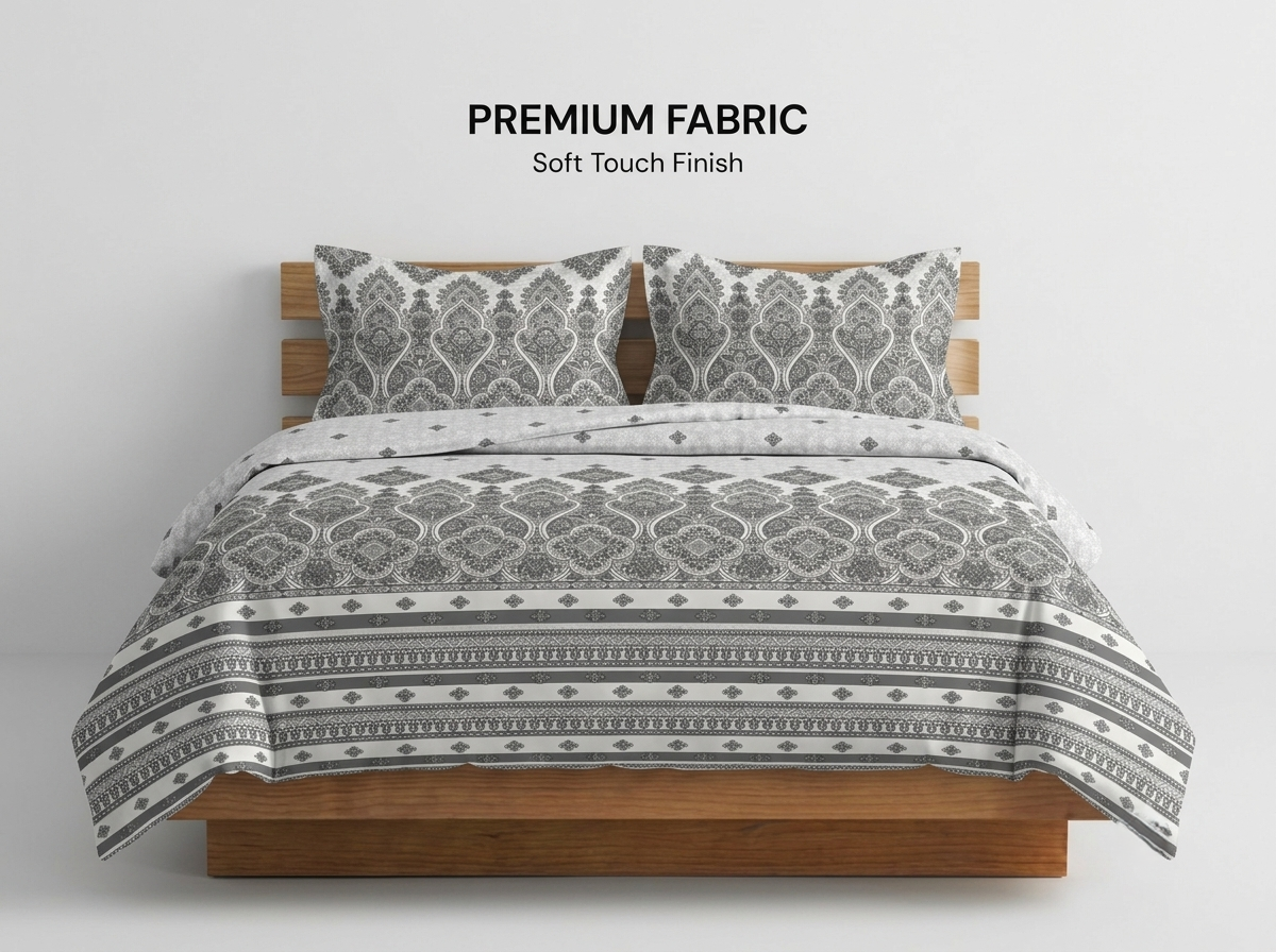 Jaali – 320-TC Pure Cotton Bedsheet Set